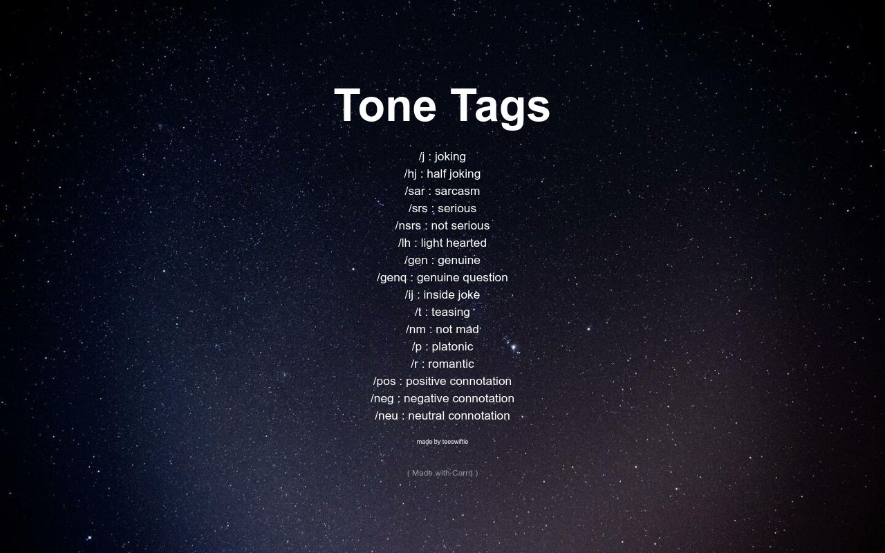tone tags